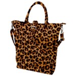 Giraffe Texture, Close-up, Giraffe Skin Texture Buckle Top Tote Bag