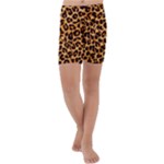 Giraffe Texture, Close-up, Giraffe Skin Texture Kids  Lightweight Velour Capri Yoga Leggings