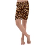 Giraffe Texture, Close-up, Giraffe Skin Texture Kids  Lightweight Velour Cropped Yoga Leggings