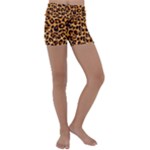 Giraffe Texture, Close-up, Giraffe Skin Texture Kids  Lightweight Velour Yoga Shorts