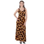 Giraffe Texture, Close-up, Giraffe Skin Texture Sleeveless Velour Maxi Dress