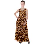 Giraffe Texture, Close-up, Giraffe Skin Texture Empire Waist Velour Maxi Dress