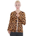 Giraffe Texture, Close-up, Giraffe Skin Texture Casual Zip Up Jacket