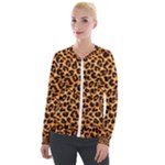 Giraffe Texture, Close-up, Giraffe Skin Texture Velvet Zip Up Jacket