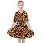 Giraffe Texture, Close-up, Giraffe Skin Texture Kids  All Frills Chiffon Dress