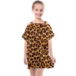 Giraffe Texture, Close-up, Giraffe Skin Texture Kids  One Piece Chiffon Dress