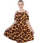 Giraffe Texture, Close-up, Giraffe Skin Texture Cut Out Shoulders Dress