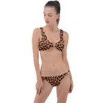 Giraffe Texture, Close-up, Giraffe Skin Texture Ring Detail Crop Bikini Set