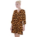 Giraffe Texture, Close-up, Giraffe Skin Texture Open Neck Shift Dress