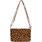 Giraffe Texture, Close-up, Giraffe Skin Texture Double Gusset Crossbody Bag