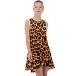 Giraffe Texture, Close-up, Giraffe Skin Texture Frill Swing Dress