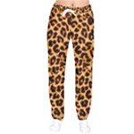 Giraffe Texture, Close-up, Giraffe Skin Texture Women Velvet Drawstring Pants