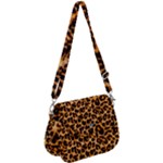 Giraffe Texture, Close-up, Giraffe Skin Texture Saddle Handbag