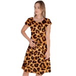 Giraffe Texture, Close-up, Giraffe Skin Texture Classic Short Sleeve Dress