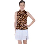 Giraffe Texture, Close-up, Giraffe Skin Texture Women s Sleeveless Polo T-Shirt