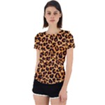 Giraffe Texture, Close-up, Giraffe Skin Texture Back Cut Out Sport T-Shirt