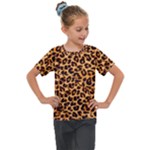 Giraffe Texture, Close-up, Giraffe Skin Texture Kids  Mesh Piece T-Shirt