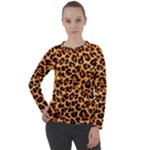 Giraffe Texture, Close-up, Giraffe Skin Texture Women s Long Sleeve Raglan T-Shirt