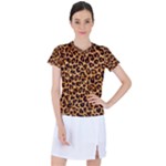 Giraffe Texture, Close-up, Giraffe Skin Texture Women s Sports Top