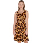 Giraffe Texture, Close-up, Giraffe Skin Texture Knee Length Skater Dress With Pockets