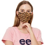 Giraffe Texture, Close-up, Giraffe Skin Texture Fitted Cloth Face Mask (Adult)