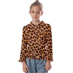 Giraffe Texture, Close-up, Giraffe Skin Texture Kids  Frill Detail T-Shirt