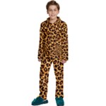 Giraffe Texture, Close-up, Giraffe Skin Texture Kids  Long Sleeve Velvet Pajamas Set