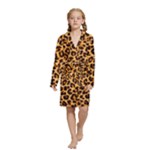 Giraffe Texture, Close-up, Giraffe Skin Texture Kids  Long Sleeve Velvet Lounge Robe