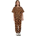 Giraffe Texture, Close-up, Giraffe Skin Texture Kids  T-Shirt and Pants Sports Set