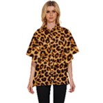 Giraffe Texture, Close-up, Giraffe Skin Texture Women s Batwing Button Up Shirt