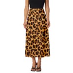 Giraffe Texture, Close-up, Giraffe Skin Texture Classic Midi Chiffon Skirt