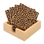 Giraffe Texture, Close-up, Giraffe Skin Texture Bamboo Coaster Set