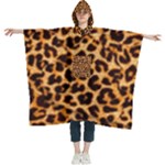 Giraffe Texture, Close-up, Giraffe Skin Texture Women s Hooded Rain Ponchos