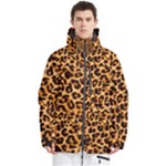 Giraffe Texture, Close-up, Giraffe Skin Texture Men s Multi Pockets Zip Ski and Snowboard Waterproof Breathable Jacket