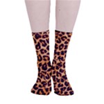 Giraffe Texture, Close-up, Giraffe Skin Texture Smooth Crew Length Tube Socks