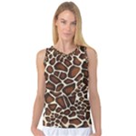 Giraffe Texture, Macro Women s Basketball Tank Top