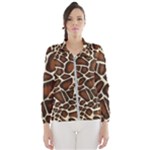 Giraffe Texture, Macro Women s Windbreaker