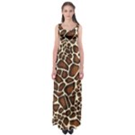 Giraffe Texture, Macro Empire Waist Maxi Dress