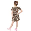 Kids  Short Sleeve Velvet Dress 