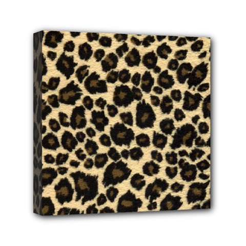 Jaguar Skin Texture, Jaguar Wool Texture, Yellow Mini Canvas 6  x 6  (Stretched) from ArtsNow.com