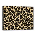 Jaguar Skin Texture, Jaguar Wool Texture, Yellow Canvas 16  x 12  (Stretched)