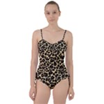 Jaguar Skin Texture, Jaguar Wool Texture, Yellow Sweetheart Tankini Set