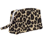 Jaguar Skin Texture, Jaguar Wool Texture, Yellow Wristlet Pouch Bag (Large)