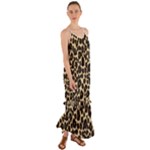 Jaguar Skin Texture, Jaguar Wool Texture, Yellow Cami Maxi Ruffle Chiffon Dress