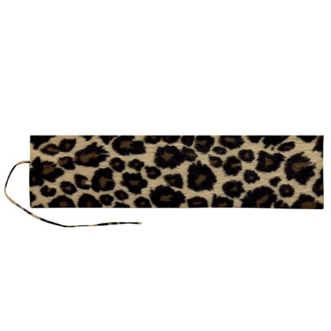 Jaguar Skin Texture, Jaguar Wool Texture, Yellow Roll Up Canvas Pencil Holder (L) from ArtsNow.com