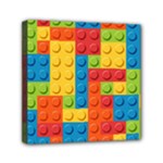 Lego Bricks, Colorful Dots Background Mini Canvas 6  x 6  (Stretched)