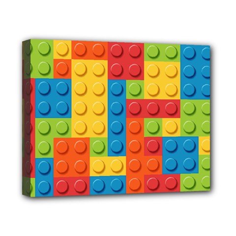 Lego Bricks, Colorful Dots Background Canvas 10  x 8  (Stretched) from ArtsNow.com