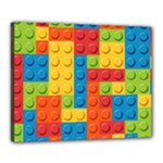 Lego Bricks, Colorful Dots Background Canvas 20  x 16  (Stretched)