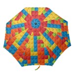 Lego Bricks, Colorful Dots Background Folding Umbrellas