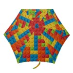 Lego Bricks, Colorful Dots Background Mini Folding Umbrellas